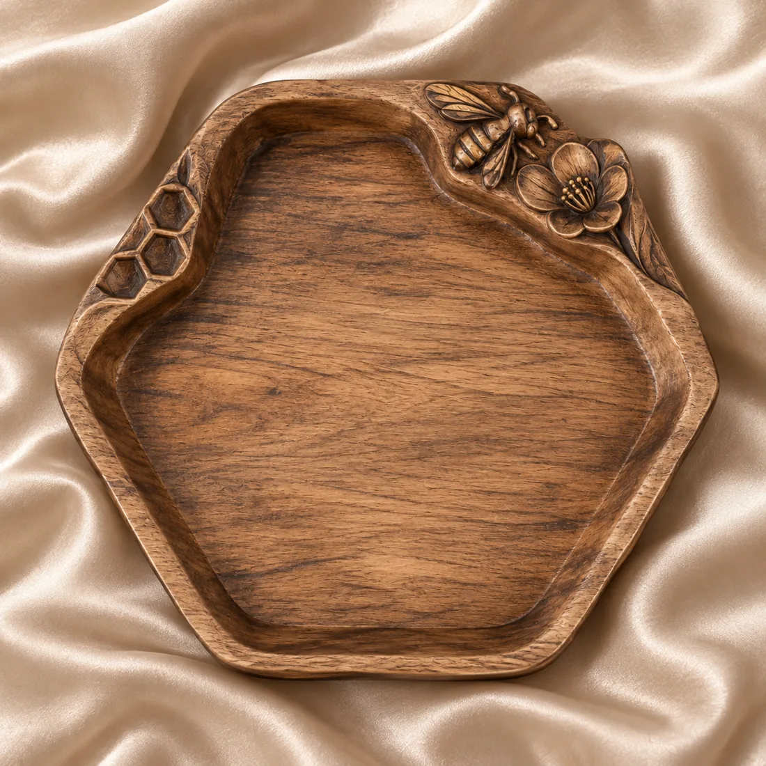 Honey Bee Hex Tray relief mockup