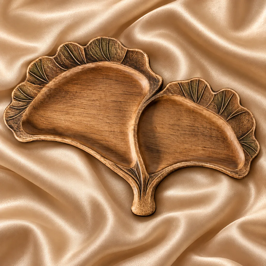 Ginkgo Twin Basin Tray relief mockup