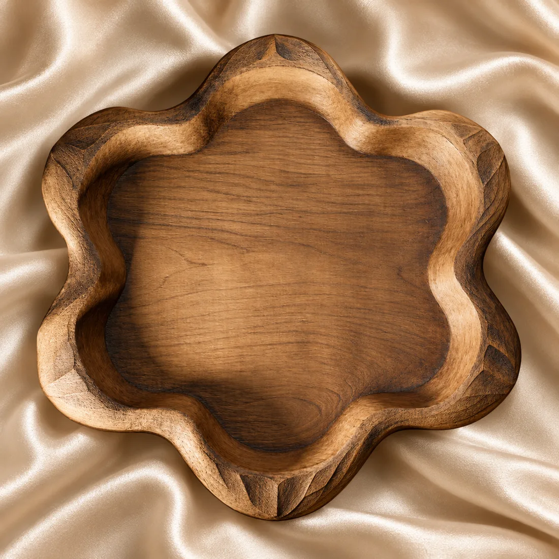 Winter Rosette Tray relief mockup