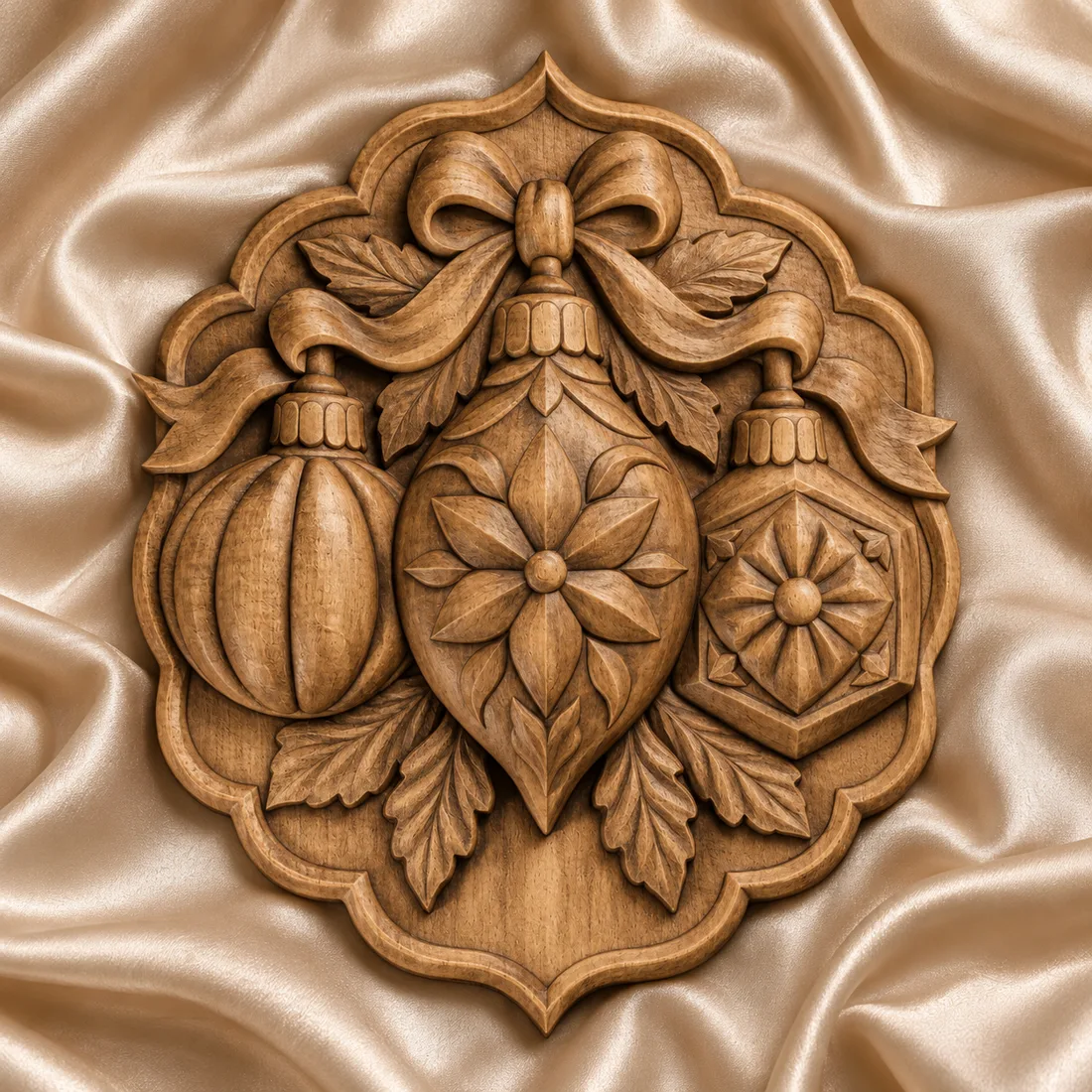 Bauble Garland Relief relief mockup