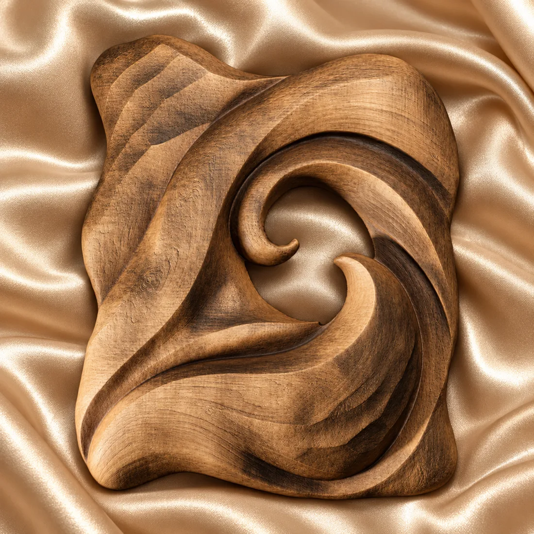 Counter Rotating Spiral Wave relief mockup