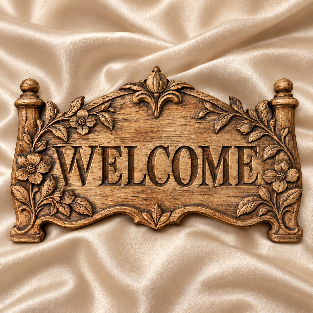 Ornamental Welcome sign relief rendering